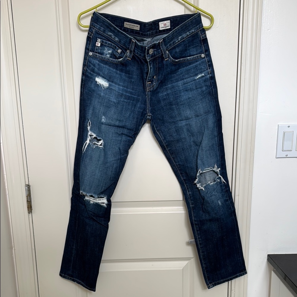 AG Adriano Goldschmied Women's Boyfriend Jeans - Dark Blue